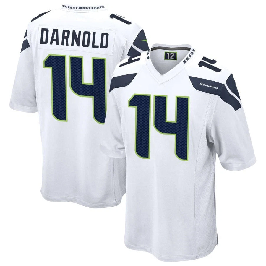 Fenge S.Seahawks #14 Sam Darnold Player White Home Game Football Jerseys