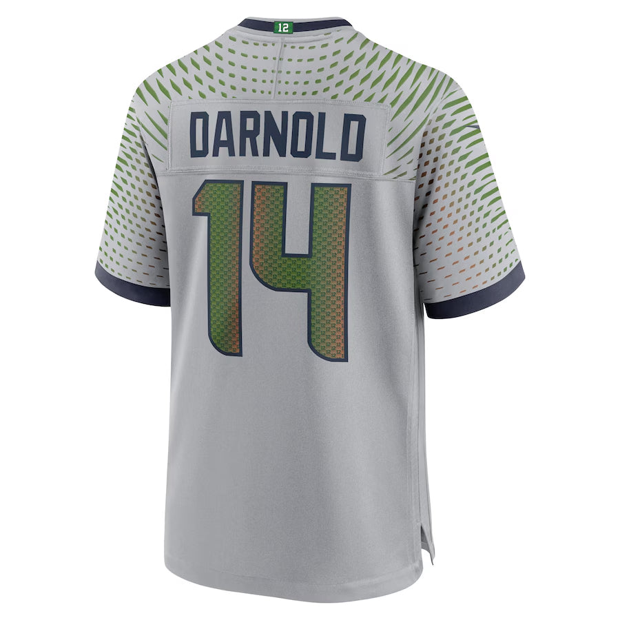 Fenge S.Seahawks #14 Sam Darnold Player Wolf Gray Rivalries Collection Game Football Jerseys