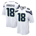 Fenge S.Seahawks #18 Elijah Arroyo Player White Home Game Stitched Jerseys