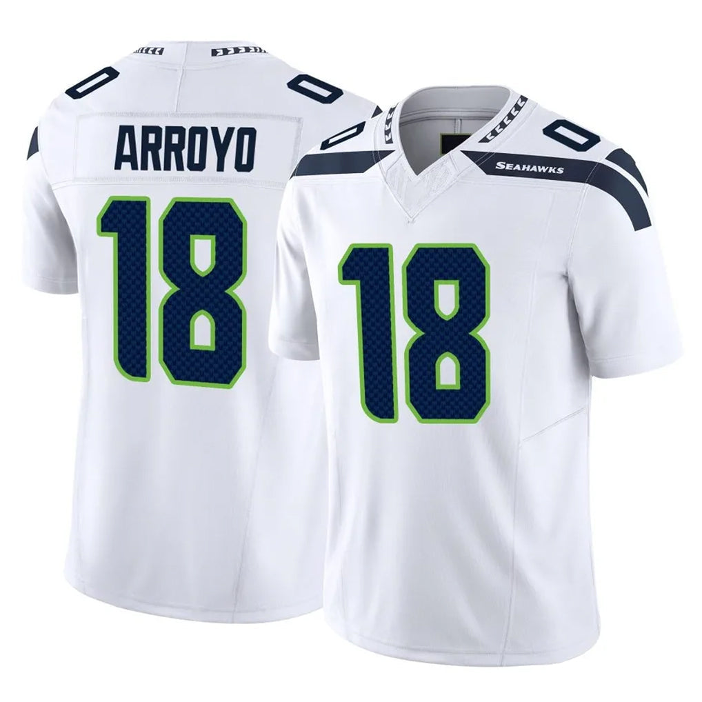 Fenge S.Seahawks #18 Elijah Arroyo Player White Limited Vapor F.U.S.E. Home Game Stitched Jerseys