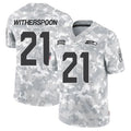 Fenge S.Seahawks #21 Devon Witherspoon Player Arctic Camo Salute to Service Limited Stitched Jerseys