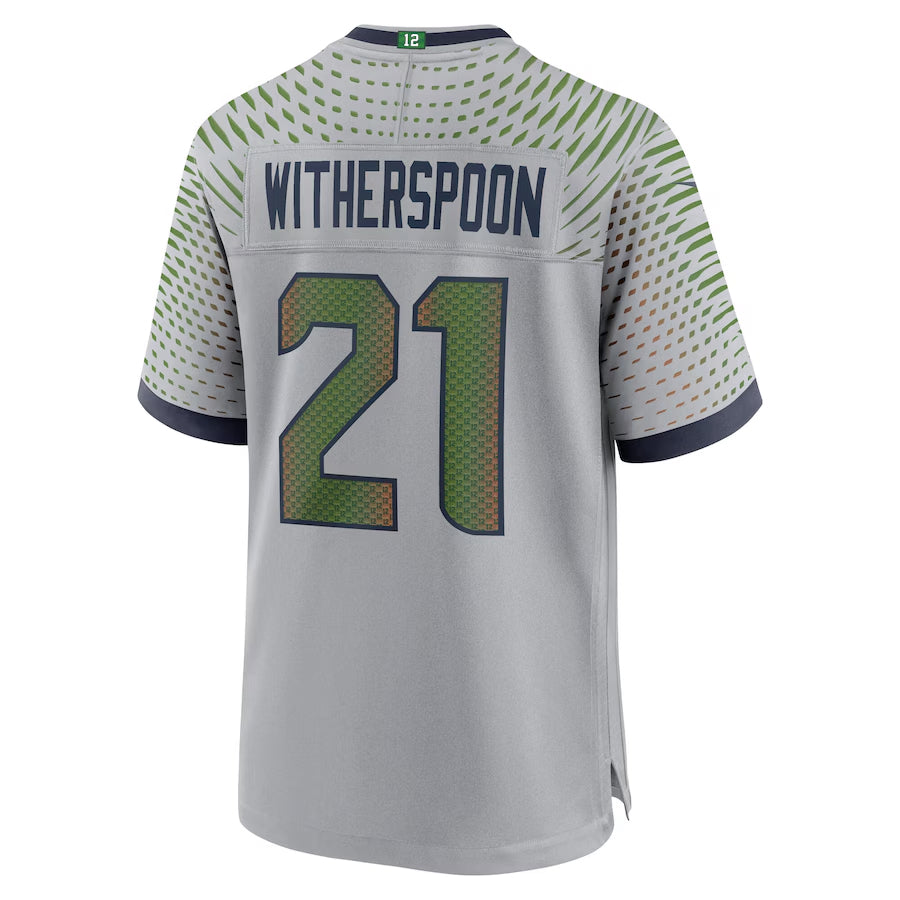 Fenge S.Seahawks #21 Devon Witherspoon Player Gray Rivalries Collection Game Stitched Jerseys