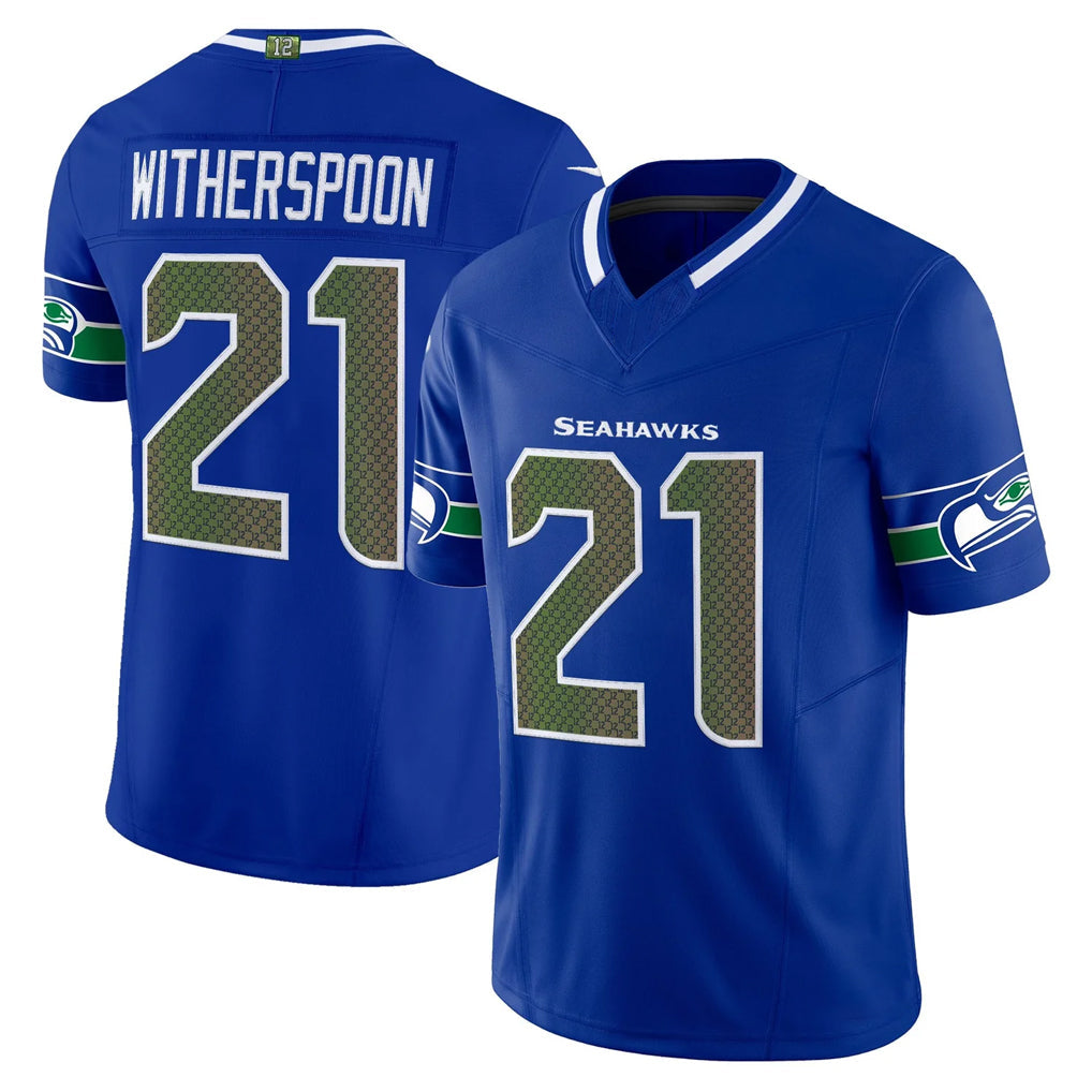 Fenge S.Seahawks #21 Devon Witherspoon Player Royal Rivalries Vapor Limited Home Game Stitched Jerseys