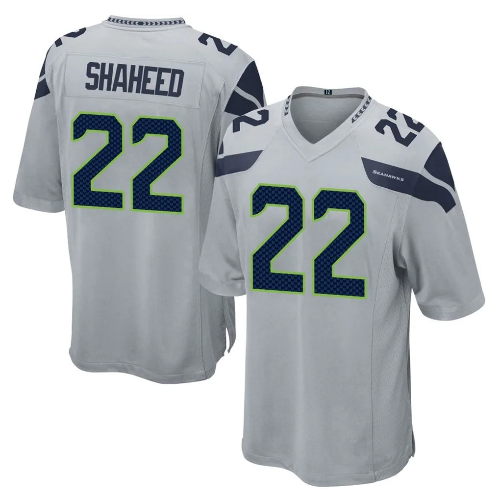 Fenge S.Seahawks #22 Rashid Shaheed Player Gray Home Game Stitched Jerseys