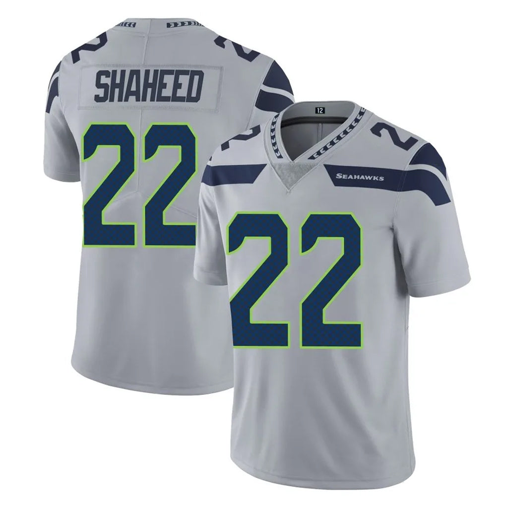 Fenge S.Seahawks #22 Rashid Shaheed Player Gray Limited Vapor Untouchable Home Game Stitched Jerseys