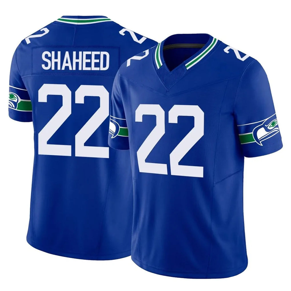 Fenge S.Seahawks #22 Rashid Shaheed Player Royal Limited Throwback Vapor F.U.S.E. Home Game Stitched Jerseys