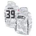 Fenge S.Seahawks #39 Ty Okada Player Arctic Camo Limited Salute to Service Pullover Hoodies Game Stitched Jerseys