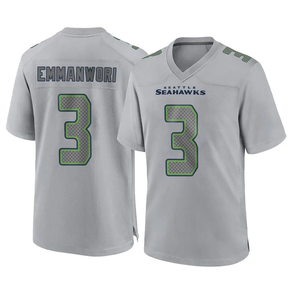 Fenge S.Seahawks #3 Nick Emmanwori Player Gray Atmosphere Fashion Home Game Stitched Jerseys
