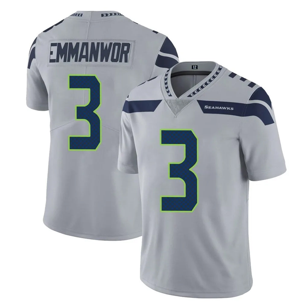 Fenge S.Seahawks #3 Nick Emmanwori Player Gray Limited Vapor Untouchable Home Game Stitched Jerseys