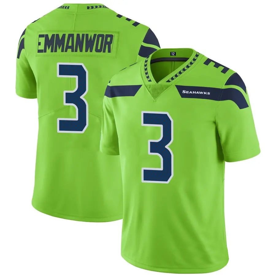 Fenge S.Seahawks #3 Nick Emmanwori Player Green Vapor Limited Football Jerseys