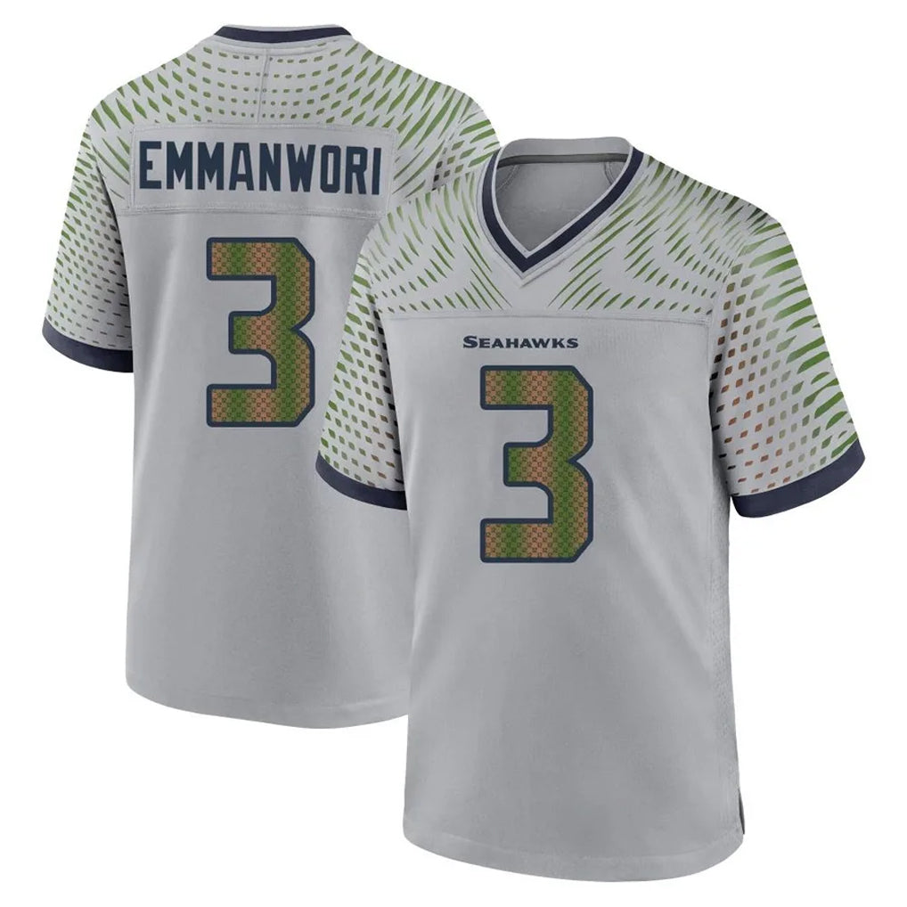 Fenge S.Seahawks #3 Nick Emmanwori Player Grey 2025 Rivalries Collection Home Game Stitched Jerseys