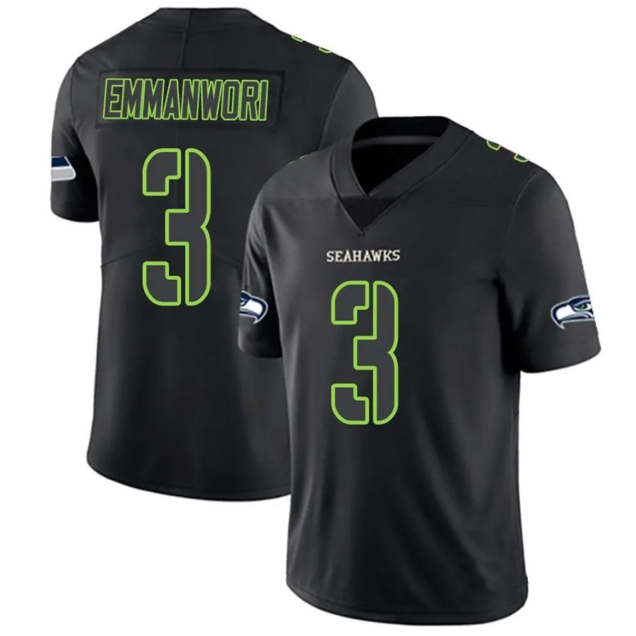 Fenge S.Seahawks #3 Nick Emmanwori Player Limited Black Impact Football Jerseys