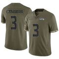 Fenge S.Seahawks #3 Nick Emmanwori Player Salute to Service Olive Football Jerseys