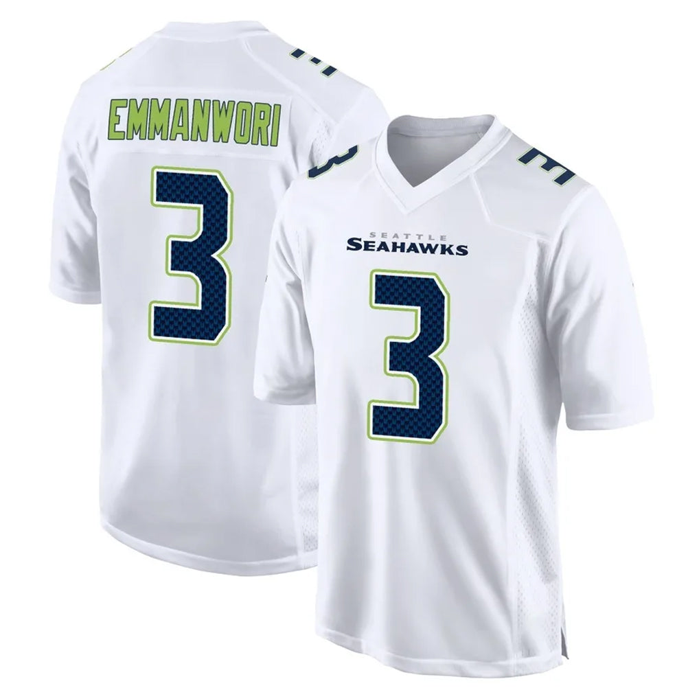 Fenge S.Seahawks #3 Nick Emmanwori Player White Tundra Fashion Home Game Stitched Jerseys