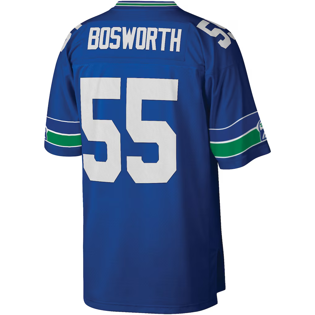 Fenge S.Seahawks #55 Brian Bosworth Mitchell & Ness Royal Legacy Replica Jersey