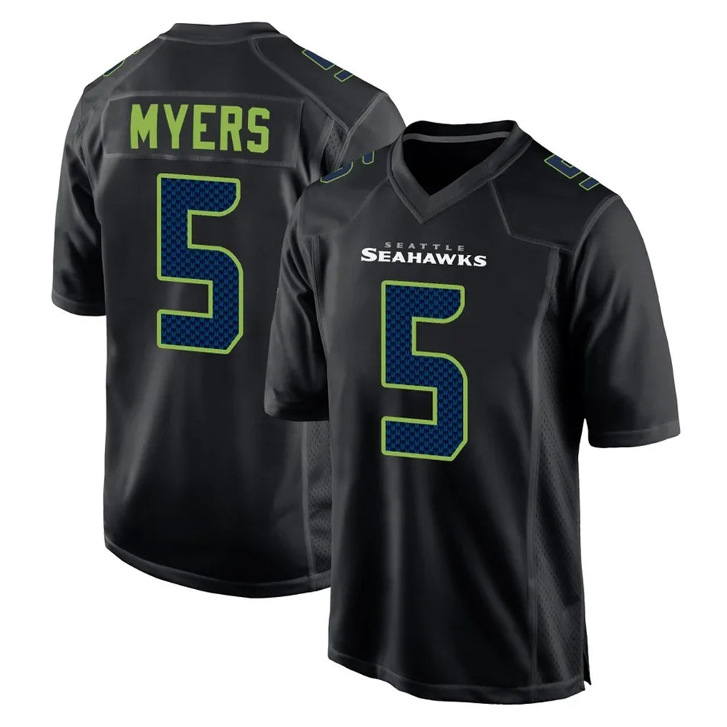 Fenge S.Seahawks #5 Jason Myers Player Black Limited Fashion Home Game Stitched Jerseys