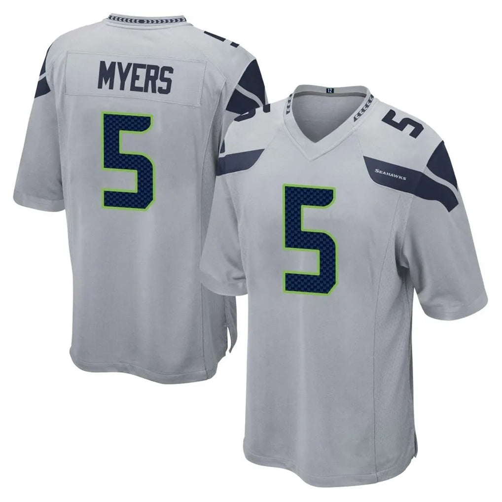 Fenge S.Seahawks #5 Jason Myers Player Gray Home Game Stitched Jerseys