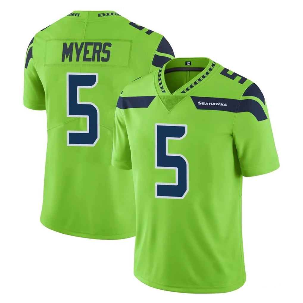 Fenge S.Seahawks #5 Jason Myers Player Green Limited Color Rush Home Game Stitched Jerseys