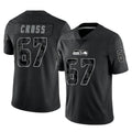Fenge S.Seahawks #67 Charles Cross Player Black Limited Reflective Home Game Stitched Jerseys