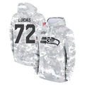 Fenge S.Seahawks #72 Abraham Lucas Player Arctic Camo Limited Salute to Service Pullover Hoodies Game Stitched Jerseys