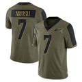 Fenge S.Seahawks #7 Uchenna Nwosu Player Olive Salute To Service Limited Game Stitched Jerseys