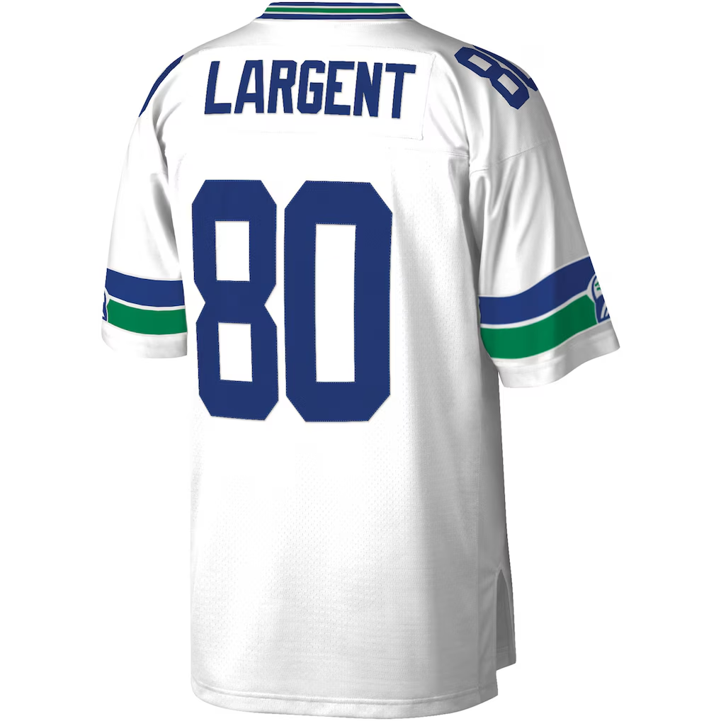 Fenge S.Seahawks #80 Steve Largent Mitchell & Ness White Legacy Replica Jersey