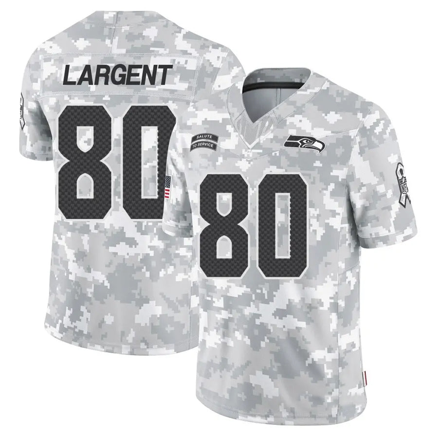 Fenge S.Seahawks #80 Steve Largent Player Arctic Camo Salute to Service Limited Stitched Jerseys