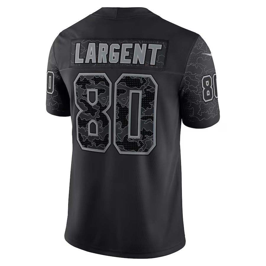 Fenge S.Seahawks #80 Steve Largent Player Black RFLCTV Limited Stitched Jerseys