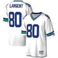 Fenge S.Seahawks #80 Steve Largent Player Mitchell & Ness White Legacy Replica Stitched Jerseys