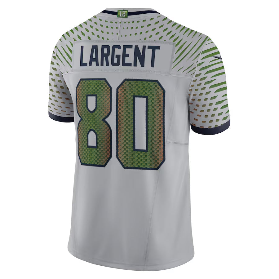 Fenge S.Seahawks #80 Steve Largent Player Wolf Gray Rivalries Collection Limited Stitched Jerseys