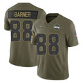Fenge S.Seahawks #88 AJ Barner Player Olive 2025 Salute To Service Limited Home Game Stitched Jerseys