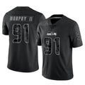 Fenge S.Seahawks #91 Byron Murphy II Player Black Limited Reflective Home Game Stitched Jerseys