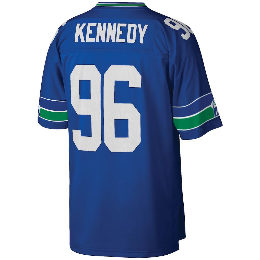 Fenge S.Seahawks #96 Cortez Kennedy Mitchell & Ness Royal Legacy Replica Jersey