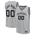 Fenge SA.Spurs Fanatics Silver Fastbreak Custom Jerseys - Statement Edition