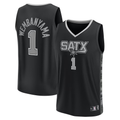 Fenge SA.Spurs #1 Victor Wembanyama Fanatics Black Fast Break Replica Player Jerseys - Statement Edition