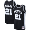 Fenge SA.Spurs #21 Tim Duncan Mitchell & Ness Black 1998-1999 Big & Tall Hardwood Classics Swingman Jerseys
