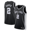 Fenge SA.Spurs #2Dylan Harper Black 2025 NBA Draft First Round Pick Swingman Jerseys - Icon Edition