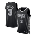Fenge SA.Spurs #3 Keldon Johnson Black Swingman Jerseys - Statement Edition