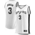 Fenge SA.Spurs #3 Keldon Johnson Fanatics White Fast Break Association Jerseys