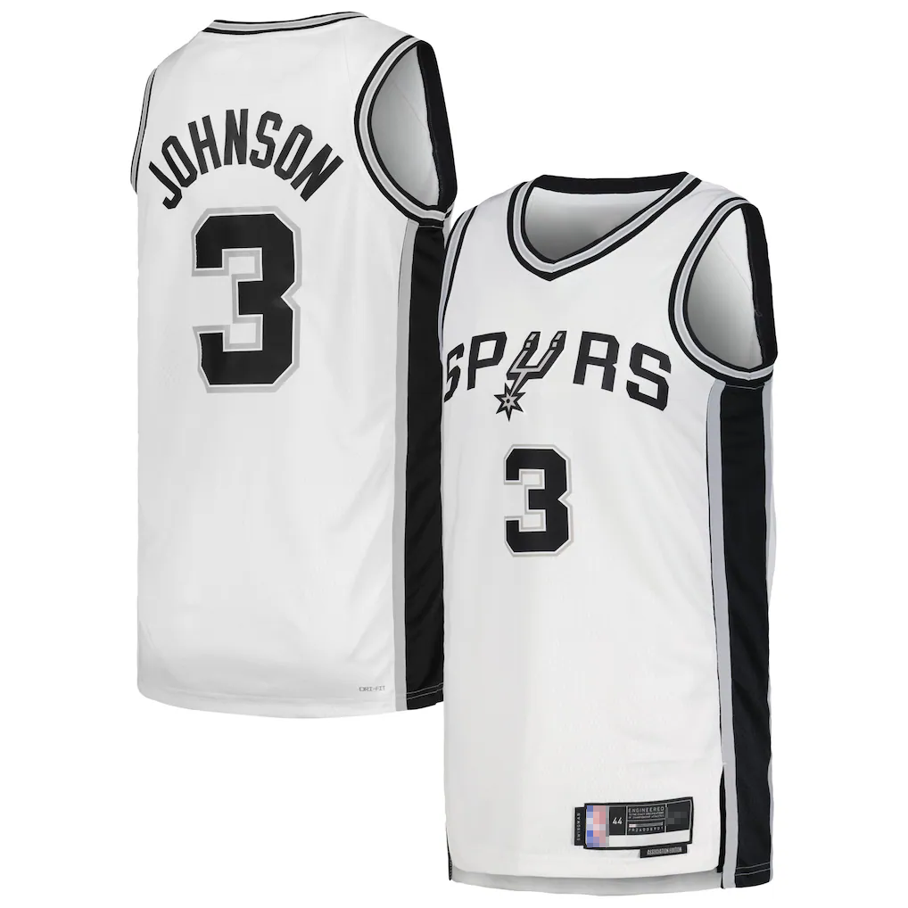 Fenge SA.Spurs #3 Keldon Johnson White Swingman Jerseys - Association Edition