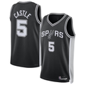 Fenge SA.Spurs #5 Stephon Castle Black Swingman Jerseys - Icon Edition