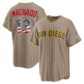 Fenge SD.Padres #13 Manny Machado Sand USA 250 Fourth of July Alternate Stadium Jersey
