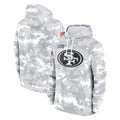 Fenge SF.49ers Arctic Camo Limited Salute to Service Pullover Hoodies Game Blank Player Stitched Jerseys