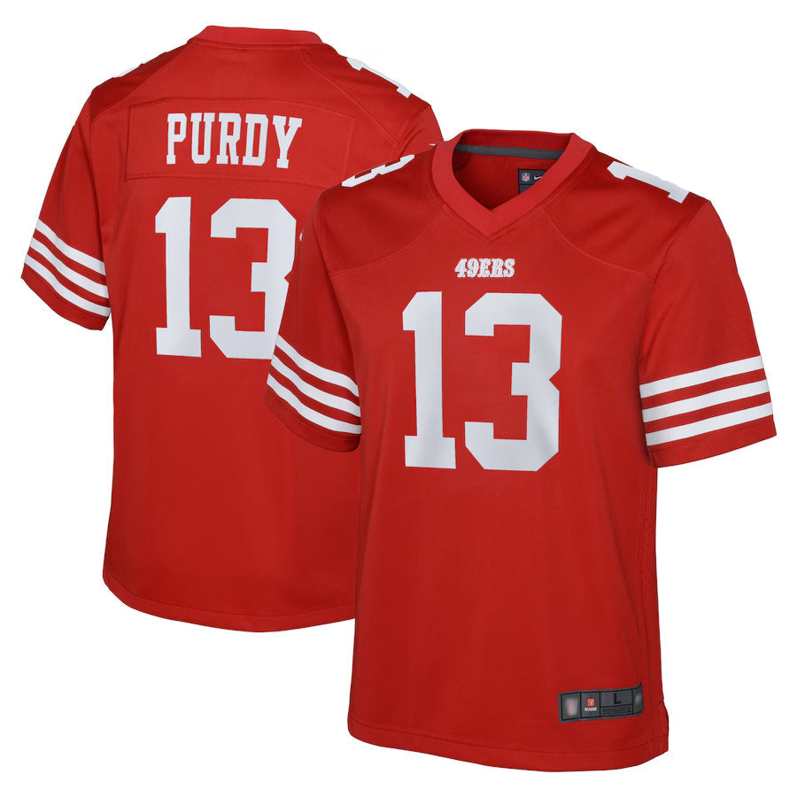 Fenge SF.49ers #13 Brock Purdy Player Scarlet Home Game Stitched Jerseys