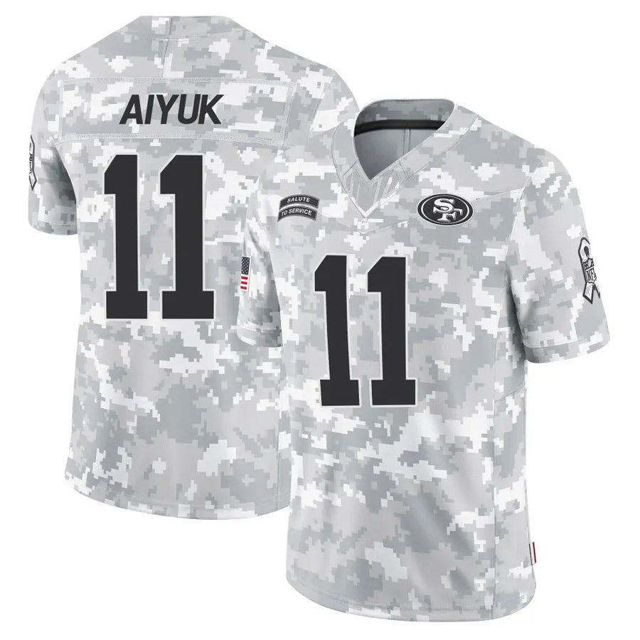 Fenge SF.49ers #11 Brandon Aiyuk Player Arctic Camo Salute to Service Limited Stitched Jerseys