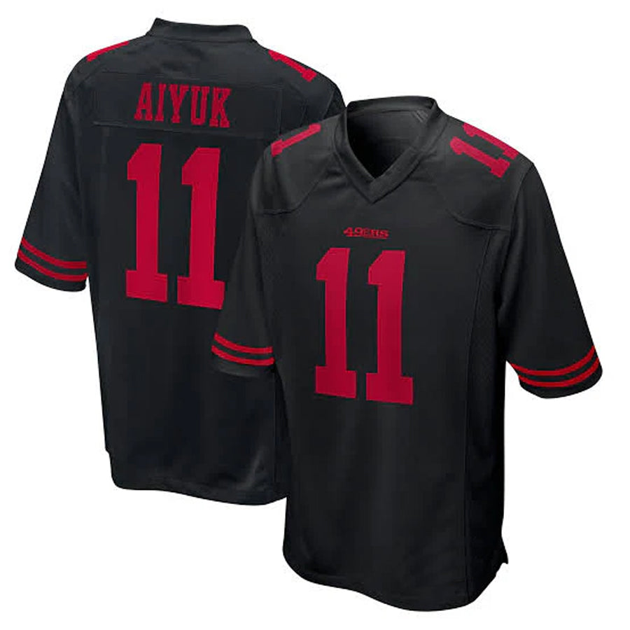 Fenge SF.49ers #11 Brandon Aiyuk Player Black Stitched Jerseys