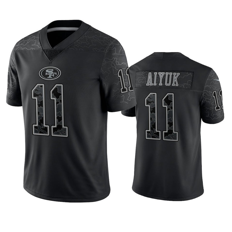 Fenge SF.49ers #11 Brandon Aiyuk Player Black RFLCTV Limited Stitched Jerseys