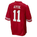 Fenge SF.49ers #11 Brandon Aiyuk Player Scarlet Game Stitched Jerseys