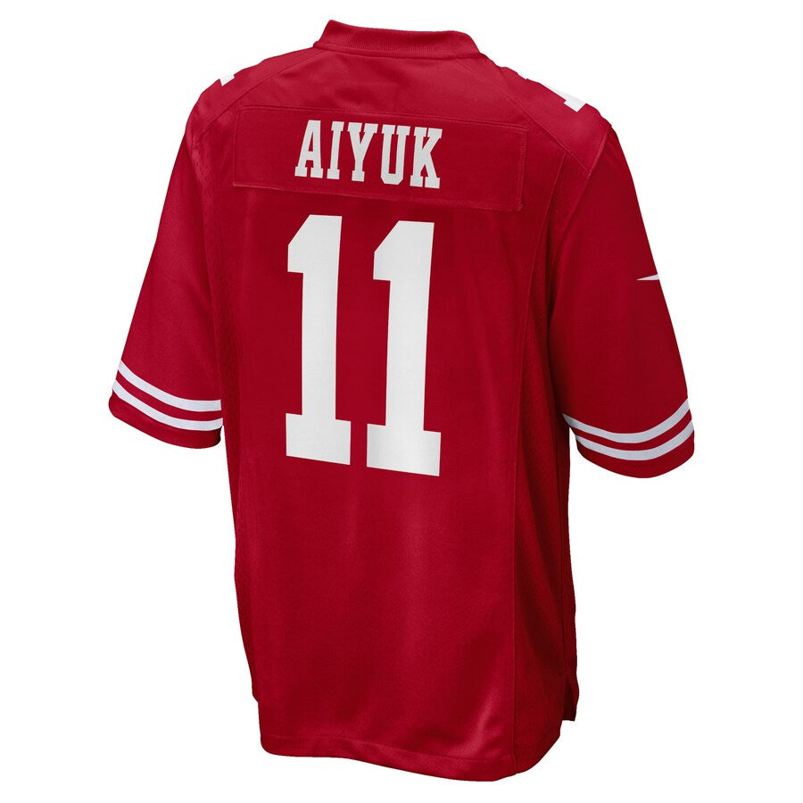 Fenge SF.49ers #11 Brandon Aiyuk Player Scarlet Game Stitched Jerseys