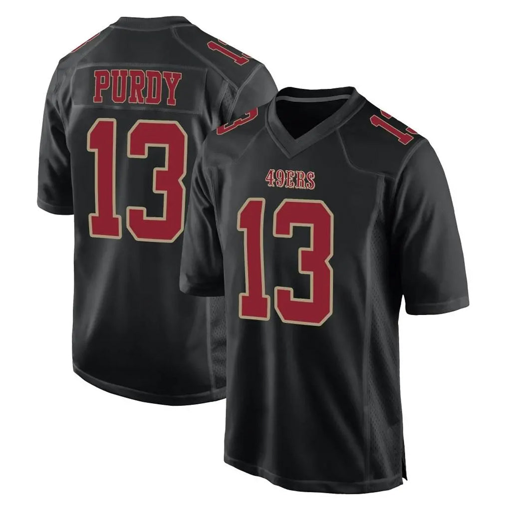 Fenge SF.49ers #13 Brock Purdy Player Black Fashion Home Game Stitched Jerseys